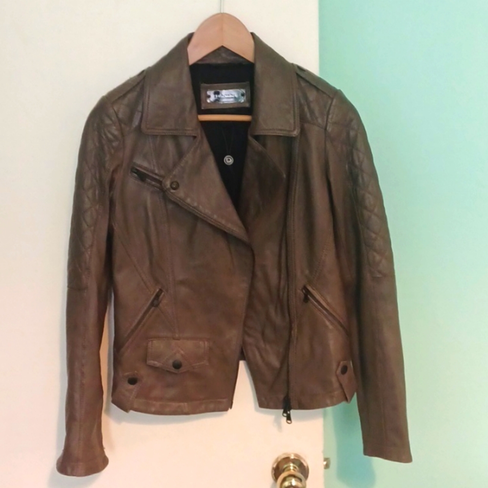 Quilted Genuine Italian Leather Jacket